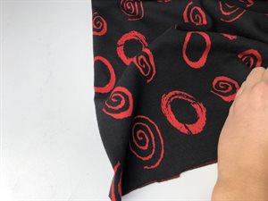 Jersey - sort med røde motiver